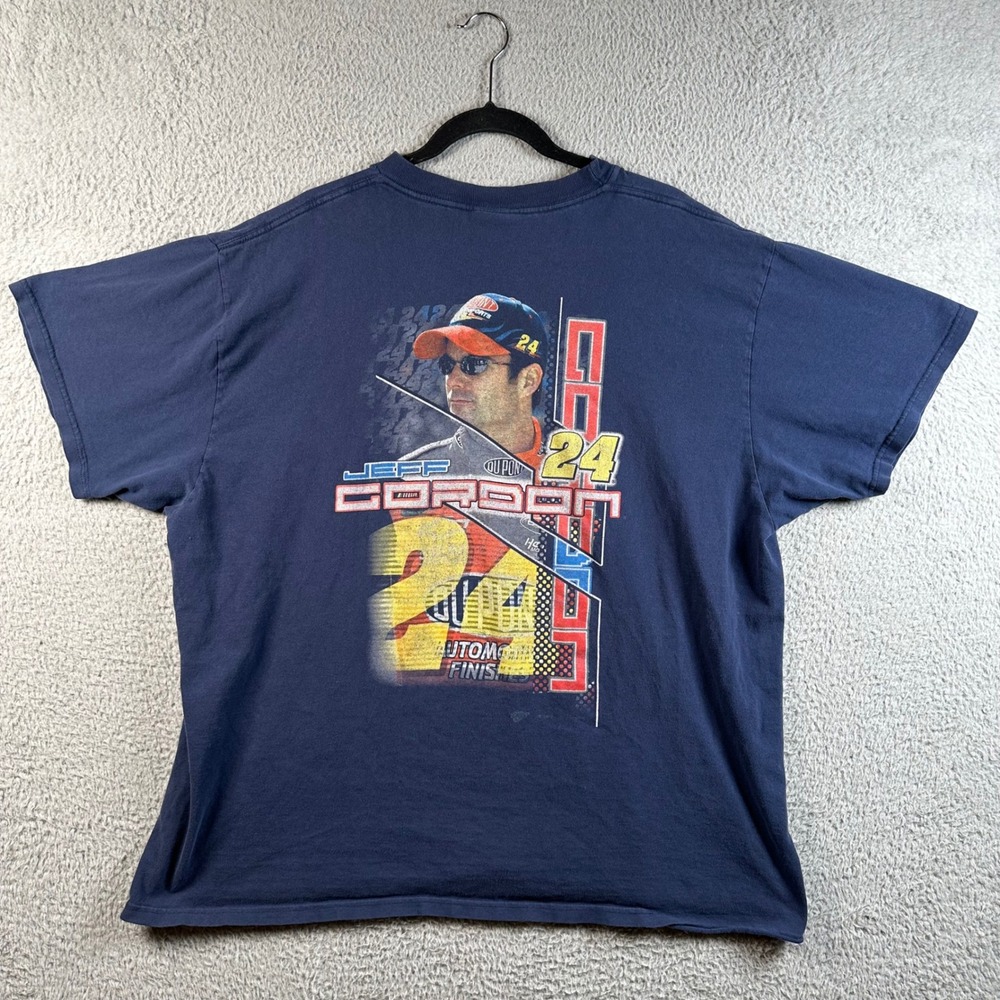 Vintage Jeff Gordon 24 NASCAR Winners Circle T-Shirt Blue 2XL Racing Graphic